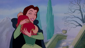 Belle hugging Sultan.