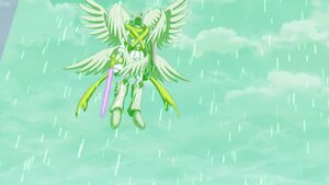 HolyAngemon flies with Takeru