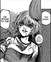 Eto meets kaneki for the last time.