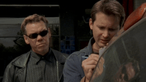 Stone rushes to his car to inform Angie that Styles entered the nightclub.