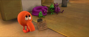 Q*bert and his friends rendered homeless after their game was unplugged.