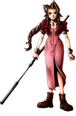Aerith in the original FF7 game.