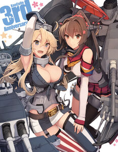 Iowa and Yamato Kantai Collection 3rd Anniversary