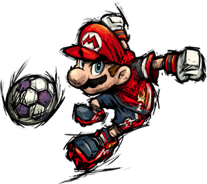 Mario in Super Mario Strikers