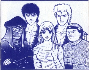 Billy with his allies in Double Dragon 3 (1990)