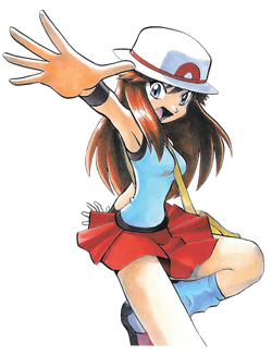 Pokemon FireRed and LeafGreen Video game verview Guides Characters Gameplay  F Leaf, also known as Green (Blue in Japan), is the female protagonist of  the Generation I remakes, Pokemon Fire Red and