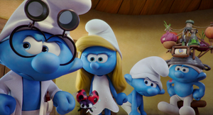 Brainy smurfette clumsy and hefty are mad