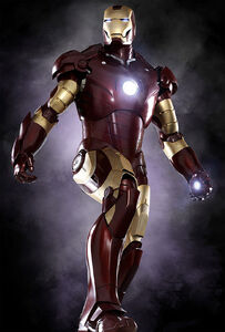 Robert Downey, Jr. as Tony Stark in his titular film Iron Man in the Marvel Cinematic Universe.