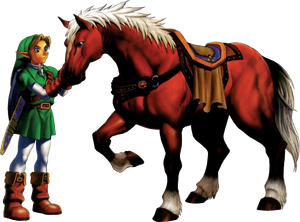 Link and Epona (Ocarina of Time)