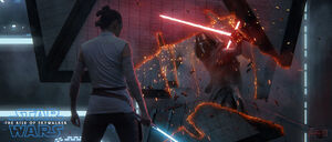 Concept art for Rey and Kylo Gantry fight.