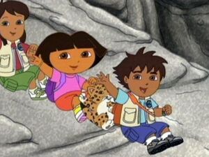 Dora Diego Alicia and Baby Jaguar from The Great Dinosaur Rescue