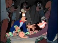 Goofy about to place bet