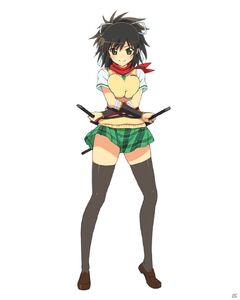 Asuka in the anime, Senran Kagura: Ninja Flash!