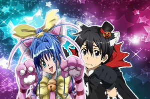 Kirito and Neon Halloween Card 1