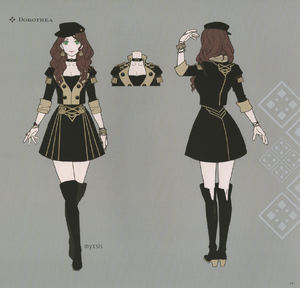 Concept art of Dorothea from Fire Emblem: Three Houses.