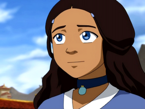 Katara smiles at the coronation.