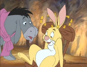 Rabbit dizzy after being spun around.