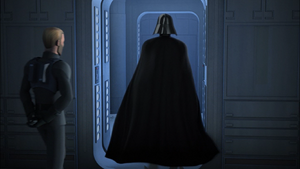 Vader exiting