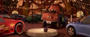 McQueen and Sally where saw by Mater the Waiter