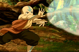 Aang testing airbending