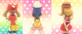 May, Dawn, and Serena from the back