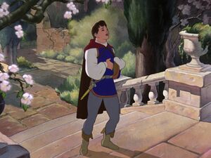 The Prince confessing his love to Snow White.