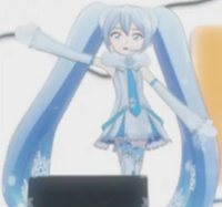 Snow Miku in the Shinkalion anime film