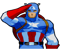 Captain America in Marvel Super Heroes VS Street Fighter.