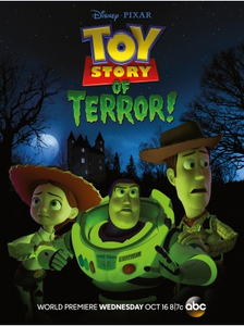 Woody, Buzz, and Jessie in a poster for Toy Story of Terror