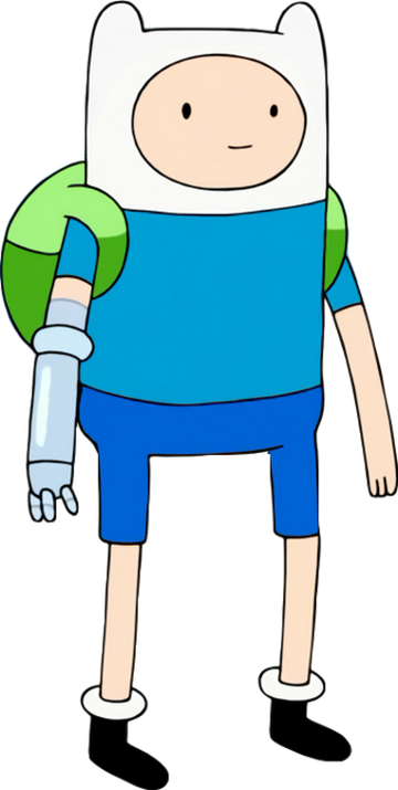 Finn with Leg Casts in Wheelchair, From the Adventure Time …