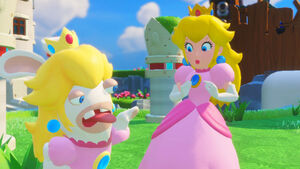 Peach and Rabbid Peach.