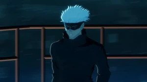 Gojo in Kaikai Kitan, the first opening of the anime adaptation's first season.