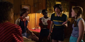 Lucas as Mike accuses Max of conspiring against him and sabotaging his relationship with El.