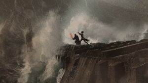 The rise of skywalker art for the Death Star ruins fight 2