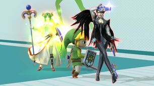 Bayonetta Toon Link and Palutena