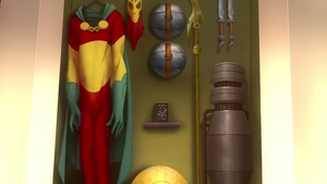 Mister Miracle's costume in Superman/Batman: Apocalypse