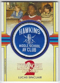 2019 Stranger Things Season 2 Lucas Sinclair Hawkins AV Club Patch Card.