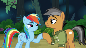 Rainbow Dash and Quibble Pants restoring thier friendship back