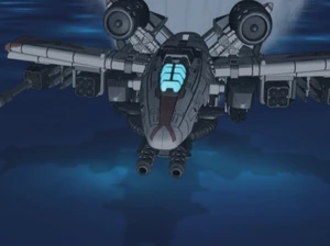 Wing Saber flies over the water.