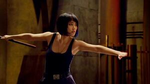 Rinko Kikuchi as Mako Mori in Pacific Rim