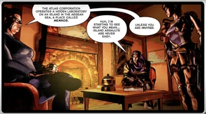 David Mason and Alias with Dr Mendelsohn about intel, Memnos Island CODM.png (5.63 MB) Dr. Mendelsohn giving intel to Alias and David Mason about Memnos Island, stopping The Iron Will, New Vision City and stop Atlas and The Director.