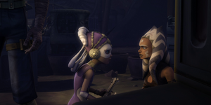 Katooni frees Ahsoka Tano from Hondo Ohnaka and his pirates.