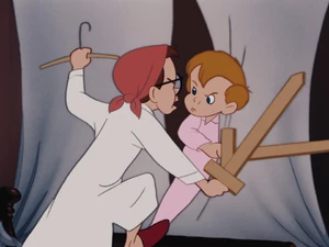 Michael glaring at John.