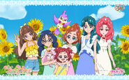 Precure, Yui and Mascots with Momoka