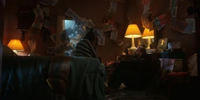 Joyce and Hopper mourning for Bob together.