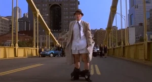 Inspector Gadget after throwing Robogadget's head over the bridge