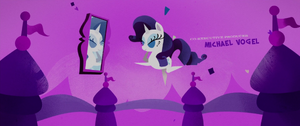 Rarity bouncing up with a vanity mirror MLPTM