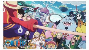 The Straw Hat Pirates in eyecatcher from episode 1089 of Egghead Arc.