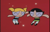 Bubbles and Buttercup dancing
