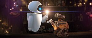 EVE in WALL-E's garage